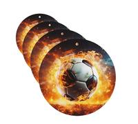 Car Air Freshener 4 Pcs Air Freshener for Car Aromatherapy Tablets Burning Soccer Ball Hanging Fragrance Scented Cards Funny Scented Hanging Sheet for Bedroom Wardrobe Shoe Cabinet