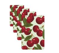 Car Air Freshener 4 Pcs Air Freshener for Car Aromatherapy Tablets Cherry fruit Hanging Fragrance Scented Cards Funny Scented Hanging Sheet for Bedroom Wardrobe Shoe Cabinet