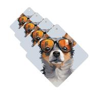 Car Air Freshener 4 Pcs Air Freshener for Car Aromatherapy Tablets Chihuahua Dog Glasses Hanging Fragrance Scented Cards Funny Scented Hanging Sheet for Bedroom Wardrobe Shoe Cabinet