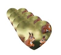 Car Air Freshener 4 Pcs Air Freshener for Car Aromatherapy Tablets Cute Squirrels Hanging Fragrance Scented Cards Funny Scented Hanging Sheet for Bedroom Wardrobe Shoe Cabinet