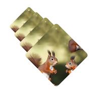 Car Air Freshener 4 Pcs Air Freshener for Car Aromatherapy Tablets Cute Squirrels Hanging Fragrance Scented Cards Funny Scented Hanging Sheet for Bedroom Wardrobe Shoe Cabinet