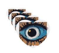 Car Air Freshener 4 Pcs Air Freshener for Car Aromatherapy Tablets Evil Eye Hanging Fragrance Scented Cards Funny Scented Hanging Sheet for Bedroom Wardrobe Shoe Cabinet