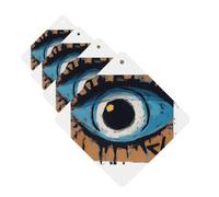 Car Air Freshener 4 Pcs Air Freshener for Car Aromatherapy Tablets Evil Eye Hanging Fragrance Scented Cards Funny Scented Hanging Sheet for Bedroom Wardrobe Shoe Cabinet