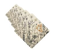 Car Air Freshener 4 Pcs Air Freshener for Car Aromatherapy Tablets Floral Herbs Botanical Engraving Hanging Fragrance Scented Cards Funny Scented Hanging Sheet for Bedroom Wardrobe Shoe Cabinet