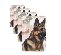 Car Air Freshener 4 Pcs Air Freshener for Car Aromatherapy Tablets German Shepherd Dog Lovers Hanging Fragrance Scented Cards Funny Scented Hanging Sheet for Bedroom Wardrobe Shoe Cabinet