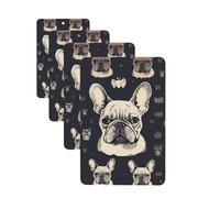 Car Air Freshener 4 Pcs Air Freshener for Car Aromatherapy Tablets I Love French Bulldog Hanging Fragrance Scented Cards Funny Scented Hanging Sheet for Bedroom Wardrobe Shoe Cabinet