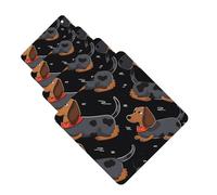 Car Air Freshener 4 Pcs Air Freshener for Car Aromatherapy Tablets I Love My Dog Dachshunds Hanging Fragrance Scented Cards Funny Scented Hanging Sheet for Bedroom Wardrobe Shoe Cabinet