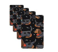Car Air Freshener 4 Pcs Air Freshener for Car Aromatherapy Tablets I Love My Dog Dachshunds Hanging Fragrance Scented Cards Funny Scented Hanging Sheet for Bedroom Wardrobe Shoe Cabinet