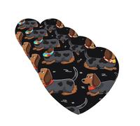 Car Air Freshener 4 Pcs Air Freshener for Car Aromatherapy Tablets I Love My Dog Dachshunds Hanging Fragrance Scented Cards Funny Scented Hanging Sheet for Bedroom Wardrobe Shoe Cabinet