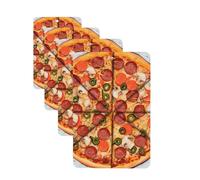 Car Air Freshener 4 Pcs Air Freshener for Car Aromatherapy Tablets I Love Pizza Hanging Fragrance Scented Cards Funny Scented Hanging Sheet for Bedroom Wardrobe Shoe Cabinet
