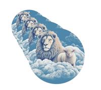 Car Air Freshener 4 Pcs Air Freshener for Car Aromatherapy Tablets Lamb with A Lion On The Clouds Hanging Fragrance Scented Cards Funny Scented Hanging Sheet for Bedroom Wardrobe Shoe Cabinet