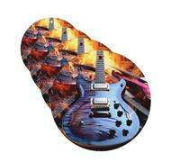 Car Air Freshener 4 Pcs Air Freshener for Car Aromatherapy Tablets Magic Electric Guitar Music Hanging Fragrance Scented Cards Funny Scented Hanging Sheet for Bedroom Wardrobe Shoe Cabinet