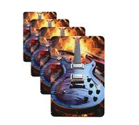Car Air Freshener 4 Pcs Air Freshener for Car Aromatherapy Tablets Magic Electric Guitar Music Hanging Fragrance Scented Cards Funny Scented Hanging Sheet for Bedroom Wardrobe Shoe Cabinet