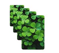 Car Air Freshener 4 Pcs Air Freshener for Car Aromatherapy Tablets Many Green Clover Hanging Fragrance Scented Cards Funny Scented Hanging Sheet for Bedroom Wardrobe Shoe Cabinet
