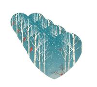 Car Air Freshener 4 Pcs Air Freshener for Car Aromatherapy Tablets Merry Christmas Birch Tree Hanging Fragrance Scented Cards Funny Scented Hanging Sheet for Bedroom Wardrobe Shoe Cabinet