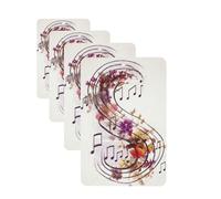 Car Air Freshener 4 Pcs Air Freshener for Car Aromatherapy Tablets Musical Note Floral Hanging Fragrance Scented Cards Funny Scented Hanging Sheet for Bedroom Wardrobe Shoe Cabinet