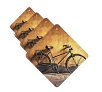 Car Air Freshener 4 Pcs Air Freshener for Car Aromatherapy Tablets Old Bicycle Hanging Fragrance Scented Cards Funny Scented Hanging Sheet for Bedroom Wardrobe Shoe Cabinet