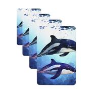 Car Air Freshener 4 Pcs Air Freshener for Car Aromatherapy Tablets Orca Killer Whale Hanging Fragrance Scented Cards Funny Scented Hanging Sheet for Bedroom Wardrobe Shoe Cabinet