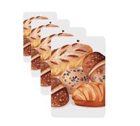 Car Air Freshener 4 Pcs Air Freshener for Car Aromatherapy Tablets Painted Bread Hanging Fragrance Scented Cards Funny Scented Hanging Sheet for Bedroom Wardrobe Shoe Cabinet
