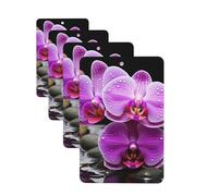 Car Air Freshener 4 Pcs Air Freshener for Car Aromatherapy Tablets Purple Orchid Hanging Fragrance Scented Cards Funny Scented Hanging Sheet for Bedroom Wardrobe Shoe Cabinet