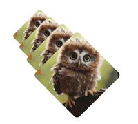 Car Air Freshener 4 Pcs Air Freshener for Car Aromatherapy Tablets Real Cute Owls Hanging Fragrance Scented Cards Funny Scented Hanging Sheet for Bedroom Wardrobe Shoe Cabinet