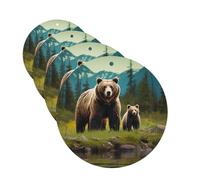 Car Air Freshener 4 Pcs Air Freshener for Car Aromatherapy Tablets River Bear Mom Hanging Fragrance Scented Cards Funny Scented Hanging Sheet for Bedroom Wardrobe Shoe Cabinet