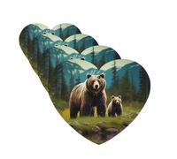 Car Air Freshener 4 Pcs Air Freshener for Car Aromatherapy Tablets River Bear Mom Hanging Fragrance Scented Cards Funny Scented Hanging Sheet for Bedroom Wardrobe Shoe Cabinet