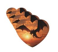 Car Air Freshener 4 Pcs Air Freshener for Car Aromatherapy Tablets Sea Sunset Flying Dragon Hanging Fragrance Scented Cards Funny Scented Hanging Sheet for Bedroom Wardrobe Shoe Cabinet