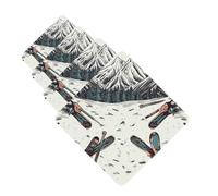 Car Air Freshener 4 Pcs Air Freshener for Car Aromatherapy Tablets Skiing with Gear Set Hanging Fragrance Scented Cards Funny Scented Hanging Sheet for Bedroom Wardrobe Shoe Cabinet