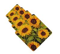 Car Air Freshener 4 Pcs Air Freshener for Car Aromatherapy Tablets Sun Flower Hanging Fragrance Scented Cards Funny Scented Hanging Sheet for Bedroom Wardrobe Shoe Cabinet