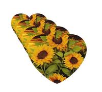 Car Air Freshener 4 Pcs Air Freshener for Car Aromatherapy Tablets Sun Flower Hanging Fragrance Scented Cards Funny Scented Hanging Sheet for Bedroom Wardrobe Shoe Cabinet