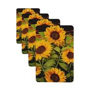 Car Air Freshener 4 Pcs Air Freshener for Car Aromatherapy Tablets Sun Flower Hanging Fragrance Scented Cards Funny Scented Hanging Sheet for Bedroom Wardrobe Shoe Cabinet
