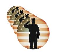 Car Air Freshener 4 Pcs Air Freshener for Car Aromatherapy Tablets Thank You Soldier Saluting America Flag Hanging Fragrance Scented Cards Funny Scented Hanging Sheet for Bedroom Wardrobe Shoe Cabinet