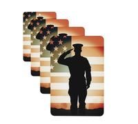 Car Air Freshener 4 Pcs Air Freshener for Car Aromatherapy Tablets Thank You Soldier Saluting America Flag Hanging Fragrance Scented Cards Funny Scented Hanging Sheet for Bedroom Wardrobe Shoe Cabinet
