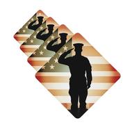 Car Air Freshener 4 Pcs Air Freshener for Car Aromatherapy Tablets Thank You Soldier Saluting America Flag Hanging Fragrance Scented Cards Funny Scented Hanging Sheet for Bedroom Wardrobe Shoe Cabinet