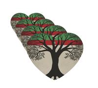 Car Air Freshener 4 Pcs Air Freshener for Car Aromatherapy Tablets Tree Palestinian Flag Hanging Fragrance Scented Cards Funny Scented Hanging Sheet for Bedroom Wardrobe Shoe Cabinet