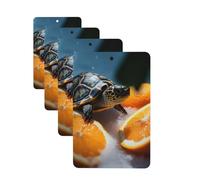 Car Air Freshener 4 Pcs Air Freshener for Car Aromatherapy Tablets Turtles Emerging from Oranges Hanging Fragrance Scented Cards Funny Scented Hanging Sheet for Bedroom Wardrobe Shoe Cabinet