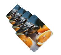 Car Air Freshener 4 Pcs Air Freshener for Car Aromatherapy Tablets Turtles Emerging from Oranges Hanging Fragrance Scented Cards Funny Scented Hanging Sheet for Bedroom Wardrobe Shoe Cabinet