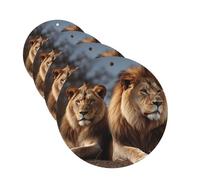 Car Air Freshener 4 Pcs Air Freshener for Car Aromatherapy Tablets Two lions Hanging Fragrance Scented Cards Funny Scented Hanging Sheet for Bedroom Wardrobe Shoe Cabinet