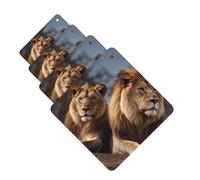 Car Air Freshener 4 Pcs Air Freshener for Car Aromatherapy Tablets Two lions Hanging Fragrance Scented Cards Funny Scented Hanging Sheet for Bedroom Wardrobe Shoe Cabinet
