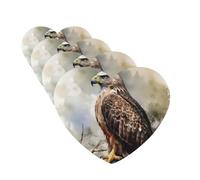 Car Air Freshener 4 Pcs Air Freshener for Car Aromatherapy Tablets Watercolor of Hawk Sitting in The Tree Hanging Fragrance Scented Cards Funny Scented Hanging Sheet for Bedroom Wardrobe Shoe Cabinet