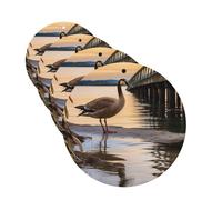 Car Air Freshener 4 Pcs Air Freshener for Car Aromatherapy Tablets Wild Goose by the Bridge Hanging Fragrance Scented Cards Funny Scented Hanging Sheet for Bedroom Wardrobe Shoe Cabinet