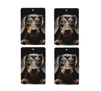 Car Air Freshener 4 Pcs Hanging Scented Cards for Wardrobe Lavender Aromatherapy Tablets Rearview Mirror Pendant Car Fresheners Long Lasting Fragrance Aromatherapy Pendant