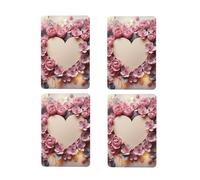 Car Air Freshener 4 Pcs Hanging Scented Cards for Wardrobe Lavender Aromatherapy Tablets Rearview Mirror Pendant Car Fresheners Long Lasting Fragrance Aromatherapy Pendant