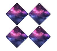 Car Air Freshener 4 Pcs Hanging Scented Cards for Wardrobe Lavender Aromatherapy Tablets Rearview Mirror Pendant Car Fresheners Long Lasting Fragrance Aromatherapy Pendant