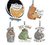 Car Air Freshener 5 Pack Odor Neutralizing Fragrance Set - Cute Compact Design, Long Lasting Scent Release, Interior Car Decor Accessory, Vehicle Cabin Fresh Aroma Solution | for Women Drivers Teen Gi