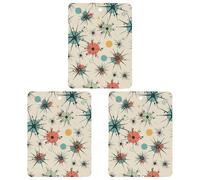 Car Air Freshener Atomic Stars Retro Pattern Hanging Aromatherapy Tablets for Men Women 3 Pcs Square