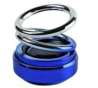 Car Air Freshener Car Solar Rotating Perfume Diffuser Solar Rotating Air Purifier with Double Ring Energy Aromatherapy Diffuser for, Home Blue