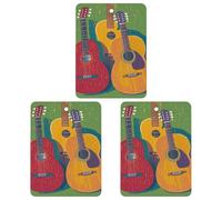 Car Air Freshener Color Acoustic And Guitars Hanging Aromatherapy Tablets for Men Women 3 Pcs Square