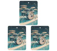 Car Air Freshener Cool Drums Set Hanging Aromatherapy Tablets for Men Women 3 Pcs Square